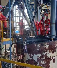 手拉葫蘆吊裝催化劑沉降器裝置